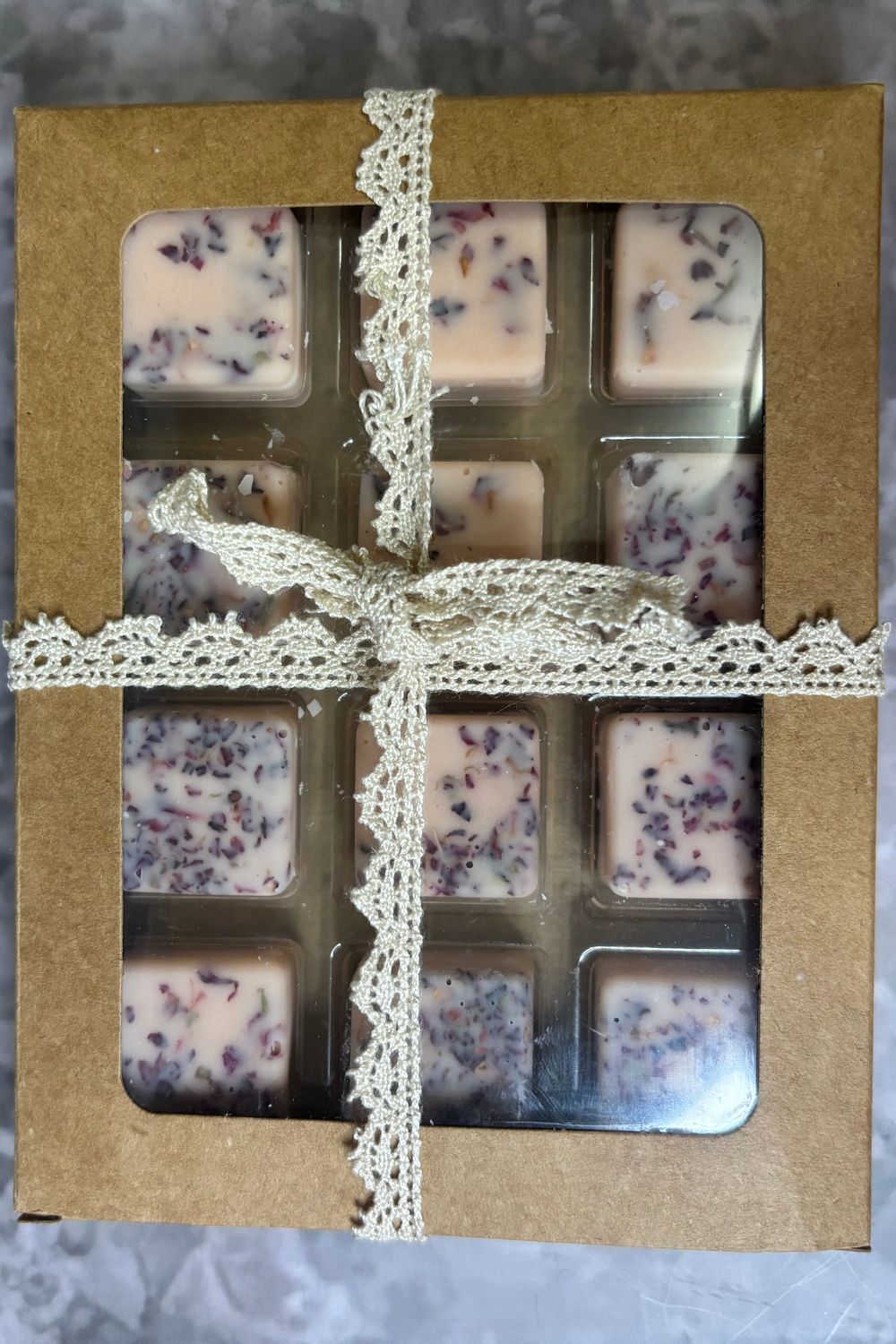 Self Love Intention Shimmer Wax Melt Gift Set Apricot & Vetiver - fruity - woody - comforting - 100% soy wax