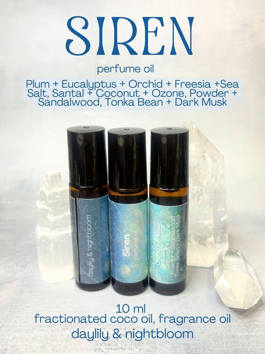 Siren Perfume Oil | Aquatic Coconut Santal Fragrance (10ml)