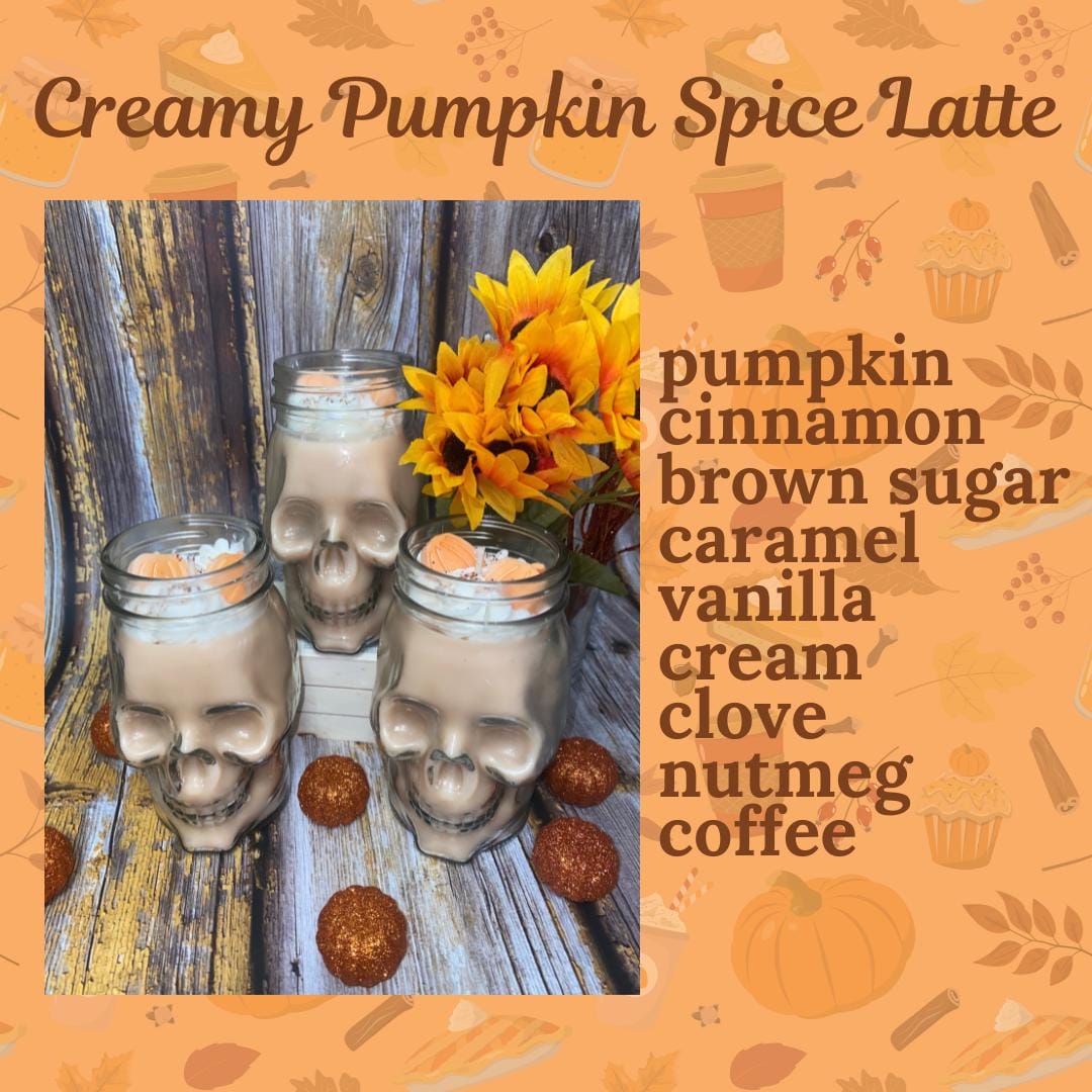 Fall Halloween Skull Mason Jar Candles Festive Cute Macabre