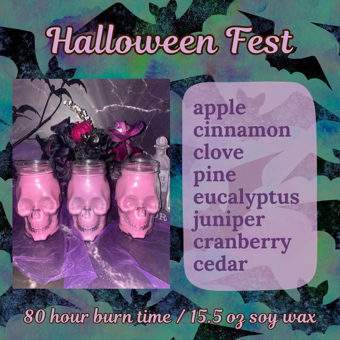 Fall Halloween Skull Mason Jar Candles Festive Cute Macabre